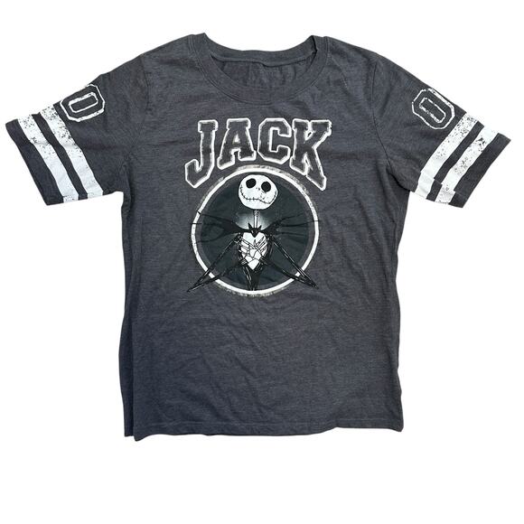 Nightmare Before Christmas Gray Raglan Ringer T-Shirt Jack Small - Picture 1 of 5